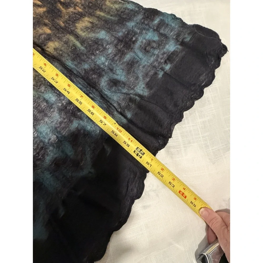 Asian Eye Soft Wool Silk Blend‎ Rectangle Scarf Shawl 61